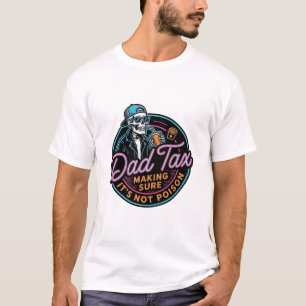 Grappige Vader Belasting Skelet Vintage Gravure Sh T-shirt