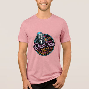 Grappige Vader Belasting Skelet Vintage Gravure Sh Tri-Blend Shirt