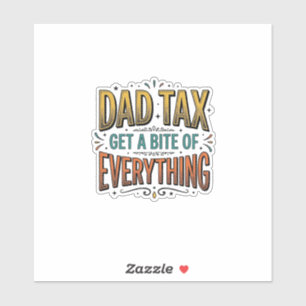 Grappige Vader Belasting Vintage Gravure Shirt Ont Sticker