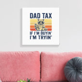 Grappige vader belasting wasbeer vintage grafische canvas afdruk (Insitu (Woonkamer))