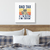 Grappige vader belasting wasbeer vintage grafische canvas afdruk (Insitu (Slaapkamer))