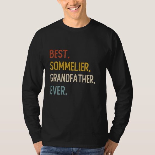 Grappige vader Beste Sommelier Grootvader Ooit Shi T-shirt (Voorkant)