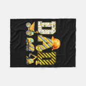 Grappige vader bouw graafmachine kinderen bijpasse fleece deken (Voorkant (Horizontaal))