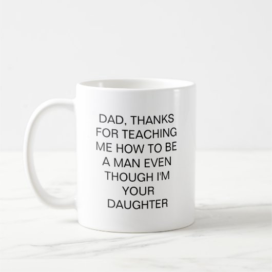 Grappige Vader Cadeau Quote Mok Dochter (Links)