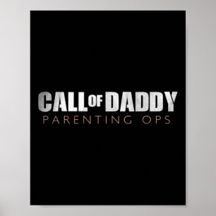 Grappige vader Call of Daddy Ouderschap Ops Gift Poster