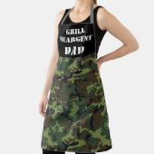 Grappige Vader Camouflage Grill Sergeant Schort (Insitu)
