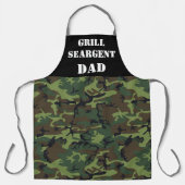 Grappige Vader Camouflage Grill Sergeant Schort (Voorkant)