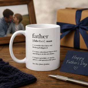 Grappige vader definitie cadeau voor Vaderdag Koffiemok