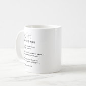 Grappige vader definitie cadeau voor Vaderdag Koffiemok (Voorkant links)