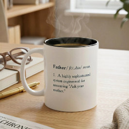 Grappige vader definitie mok voor Vaderdag