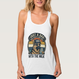 Grappige Vader Duitse Herdersmelk Retro Shirt Ontw