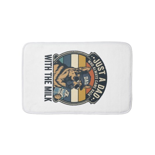 Grappige Vader Duitse Herdersmelk Retro Shirt Ontw Badmat (Voorkant)