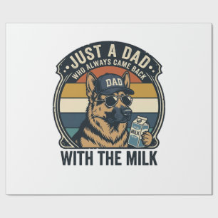Grappige Vader Duitse Herdersmelk Retro Shirt Ontw Cadeaupapier