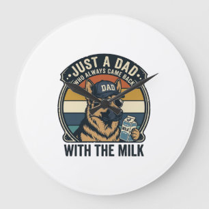 Grappige Vader Duitse Herdersmelk Retro Shirt Ontw Grote Klok