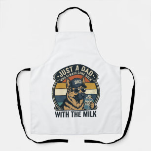 Grappige Vader Duitse Herdersmelk Retro T-shirt On Schort