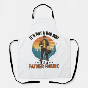 Grappige Vader Figuur Vintage Vader Humor T-shirt Schort