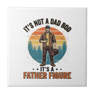 Grappige Vader Figuur Vintage Vader Humor T-shirt  Tegeltje