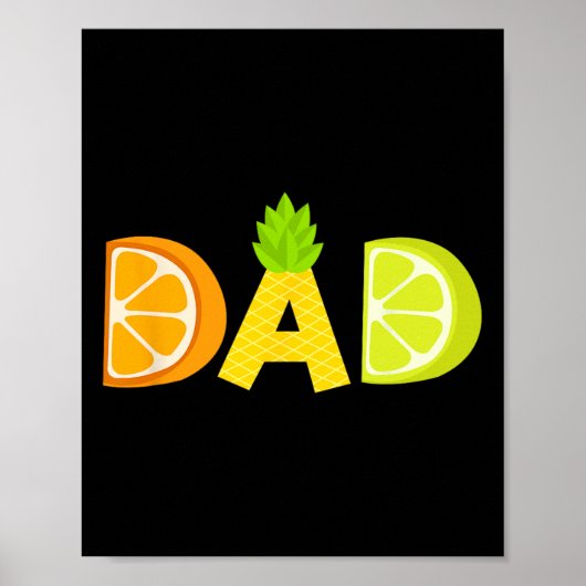 Grappige vader Fruitarian Lover Summer Father Frui Poster (Voorkant)