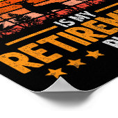 Grappige vader gepensioneerd opa jagen is mijn pen poster (Hoek)