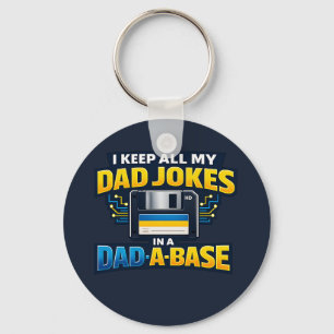 Grappige Vader Grappen In Een Vader-Base Leuk Cade Sleutelhanger