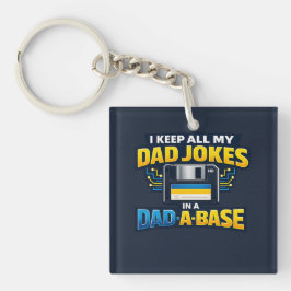 Grappige Vader Grappen In Een Vader-Base Leuk Cade Sleutelhanger