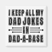 Grappige Vader Grappen In Een Vader-Base Vaderdag Magneet (Voorkant)