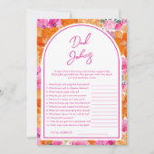 Grappige Vader Grappen Roze & Bloemige Baby Shower Kaart (Voorkant)