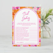 Grappige Vader Grappen Roze & Bloemige Baby Shower Kaart (Staand voorkant)