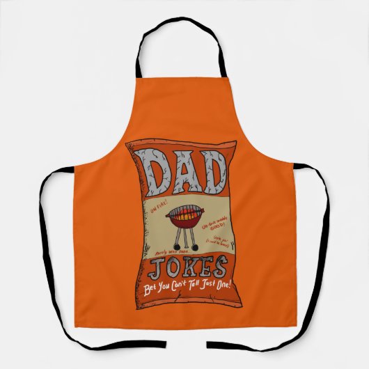 Grappige Vader Grappen Vaderdag BBQ Citaat Schort (Voorkant)