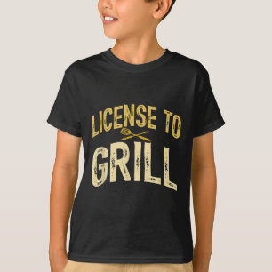Grappige vader houdt van BBQ-licentie om vlees te  T-shirt