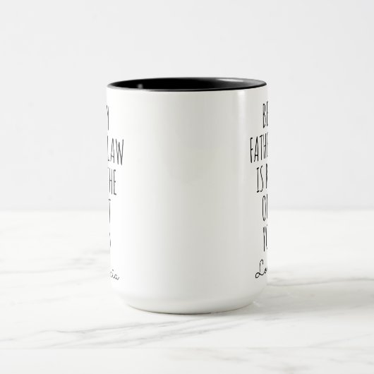 Grappige vader in de wet cadeau Kerstmis wordt mij Mok (Midden)