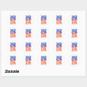 Grappige Vader Kan Alles Repareren Monteur Vaderda Ronde Sticker (Vel)