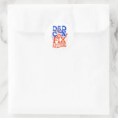 Grappige Vader Kan Alles Repareren Monteur Vaderda Ronde Sticker (Tas)