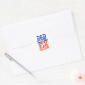 Grappige Vader Kan Alles Repareren Monteur Vaderda Ronde Sticker (Envelop)