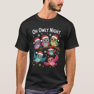 Grappige vader kerst kerst uilen grap party kostuu t-shirt