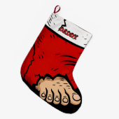 Grappige vader kerst kous lelijke tenen grote kerstsok (Voorkant (Hangend))