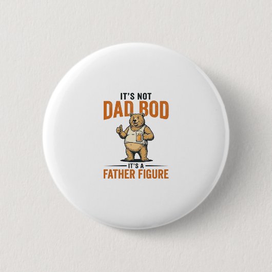Grappige Vader Lichaam Vader Figuur Beer Bier Shir Ronde Button 5,7 Cm (Voorkant)