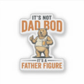 Grappige Vader Lichaam Vader Figuur Beer Bier Shir Sticker (Voorkant)