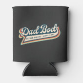 Grappige vader lichaam vader figuur retro typograf blikjeskoeler (Voorkant)