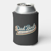 Grappige vader lichaam vader figuur retro typograf blikjeskoeler (Blikje Achterkant)