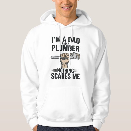 Grappige Vader Loodgieter Vintage Gravure Shirt On (Voorkant)