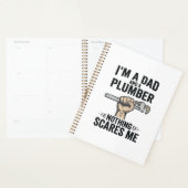 Grappige Vader Loodgieter Vintage Gravure Shirt On Planner (Display)