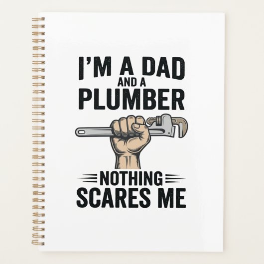 Grappige Vader Loodgieter Vintage Gravure Shirt On Planner (Voorkant)