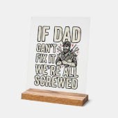 Grappige Vader Mechanic Als Vader Het Niet Kan Rep Acryl Bord (Hoek)