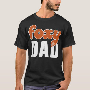 Grappige vader met vos stripfilm t-shirt