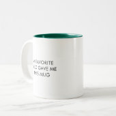 Grappige vader Mijn favoriete kind koffie Mok (Voorkant links)