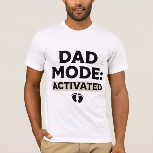 Grappige Vader Modus Geactiveerd Nieuwe Vader Baby T-shirt (Voorkant)
