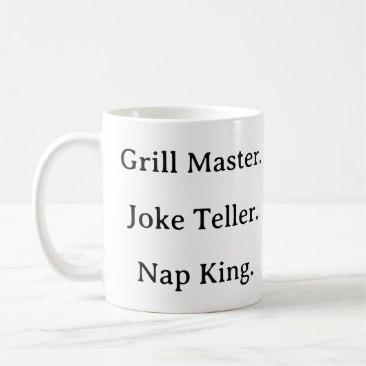 Grappige vader Mok - Grill Master Joke Teller Nap (Links)