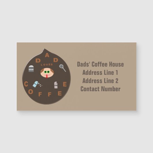 Grappige Vader Monster Liefhebber Koffie Zakelijke (Voorkant)