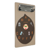 Grappige Vader Monster Liefhebber van Koffie Mini  Mini Klembord (Schuin)